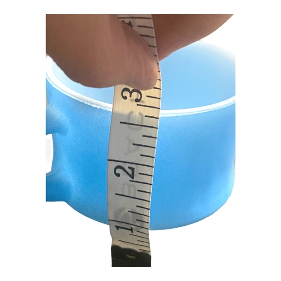 Vintage 6 piece fire king by anchor hocking blue mosaic stacking cups - Picture 7 of 14